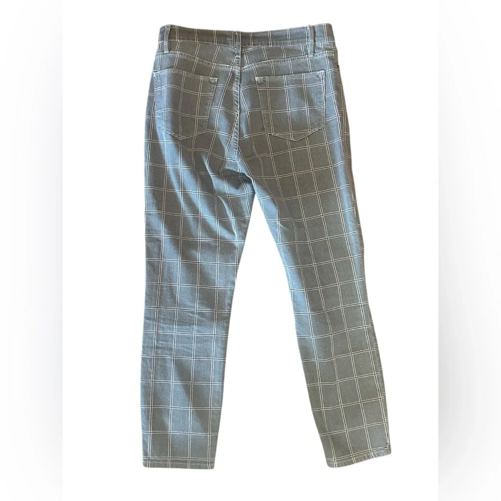 FRAME WOMEN'S LE HIGH SKINNY CROP JEANS Size 28 Gray Plaid - Picture 5 of 9